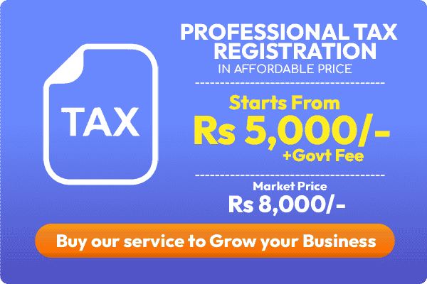 Professional tax Registration in affordable price-5,000rs